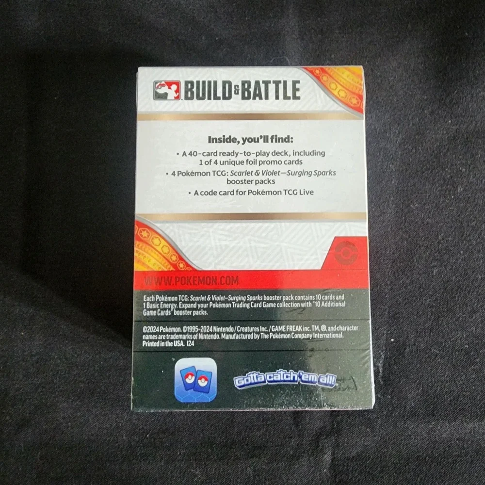 Pokemon Surging Sparks Build & Battle Box Unisex New Factory Sealed TCG Deck